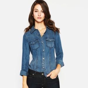 Trouvé Denim Button-Down Shirt
